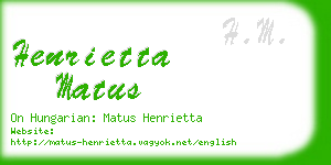 henrietta matus business card